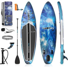 SereneLife Stand Up Paddling Board Set, SUP Board Complete Accessories, Stand Up Paddle Board for Children & Adults, Surfboard & Carry Bag, Paddle Set Non-Slip with Pump, Inflatable Paddle Board