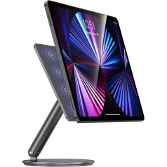 BENKS Magnetic iPad Pro 12.9 Inch 3rd/4th/5th/6th, Air 13 Inch M2 (2024) Stand, 360° Swivel Base with Mechanical Sounds, Dock for iPad Pro 12.9 Inch