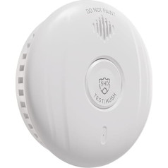 SHD by OneConcept Smoke Detector with Magnetic Holder, Reliable Mini Smoke Detector, 10 x Fire Detectors with Battery, Smoke Detector for Kitchen, Caravan, Fire Alarm with Test Function & Mute Switch