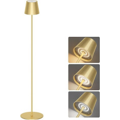 Coinmit LED Floor Lamp with Battery, Dimmable Floor Lamp, Wireless Floor Lamp, Touch Control, Suitable for Indoor and Outdoor Lighting, Living Room, Balcony, etc. Gold