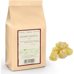 Kamelur 1 kg Ginger Candied Mild - Candied Ginger Cubes in Best Quality - Candied Ginger Unsulphured
