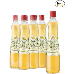 YO Elderflower Syrup (6 x 700 ml) - 1 x Bottle Makes up to 6 Litres of Ready Drink - No Sweeteners, Colourings & Preservatives, Vegan