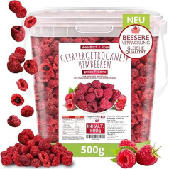 Raspberries Freeze-Dried, Not Chinaware, 500 g, Freeze-Dried Whole Fruit, Free from Additives, Fruity, Made in Germany