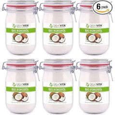 Organic Raw Virgin Meavita Coconut Oil 6 Litre (6 X 1000 ml)
