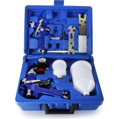 2 x Madlife Garage 100 ml + 600 ml HVLP Paint Spray Gun Spray Gun Compressed Air Paint Spray Gun 0.8 + 1.4 mm Nozzle Set