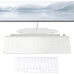 Geteawily Schreibtisch-Trockenlöschtafel, Glas-Whiteboard | Desktop-Tastaturständer für kleine Computer - Schreibtisch-Organizer mit 3 Markern, Whiteboard-Pad, Computer-Tastatur-Ständer für