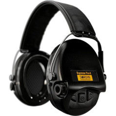 Sordin Pro-X Ear Protection - 75302-X/L-02-S - Active Hunting Ear Protectors - EN 352 - Foam Cushion, Leather Strap & Black Capsule
