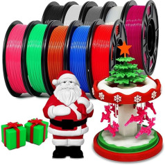 YOUSU PLA Plus (PLA+) Filament 1.75 mm 10 x 250 g Spool, Professional High Strength 3D Printer Filament (Black/White/Grey/Red/Blue/Green/Orange/Pink/Purple/Transparent)