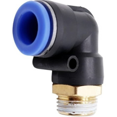 Pneumatischer Schnellverbinder aus Kupferschlauch, 90 Grad, L-förmig, rechtwinklig, Schnellverbinder, PL8-02/10-03 mm (PL10 02 Schnellstecker-Winkel), 10 Stück