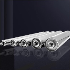 Robuste Edelstahl-Rollen, 5 Stück, 6,1 cm, 5,1 cm, 3,8 cm, 3,3 cm, 2,5 cm Durchmesser, 101,6 cm bis 10,2 cm lang, für industrielle Fabrik-Förderbänder