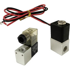 12 V DC 2-Wege-Magnetventil aus pneumatischem Aluminium, 2V025-08, normalerweise geschlossen, schnelle Reaktion für Luft, Gas, Wasser, N/C (1/8 Zoll, BSP_110VAC_Führender Draht)