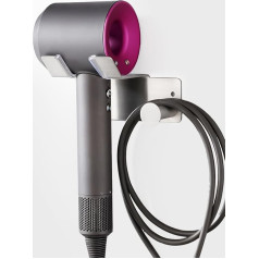 UEMUSI Hair Dryer Holder, Hair Dryer Holder No Drilling, SUS304 Stainless Steel Hair Dryer Holder, Wall No Drilling, Suitable for Most Hair Dryers, Hair Dryer Holder, No Drilling for Bathroom