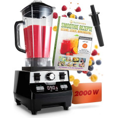 Nutri Blender Max High Performance Blender 2000 W Stand Mixer Smoothie High Performance Smoothie Maker Professional Mixer Blender - 2L Tritan, BPA-Free, 9 Levels, Digital Timer Includes Smoothie