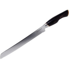 NYORD Cutting Knife with Ultra Sharp Blade & Ergonomic Handle (Damascus Steel, Pakka Wood, Bread Knife)