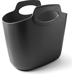 GF Garden, FOR 2 Everyday Shopping Bag, Plastic, Multi-Purpose Container with Handles, Anthracite