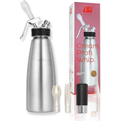 iSi 1730 Cream Dispenser 1000 ml Cream Professional Whip 1 L, Made of High-Quality Rustproof Stainless Steel, Works with iSi Cream Capsules, for Cream and Other Cold Applications, Dishwasher Safe