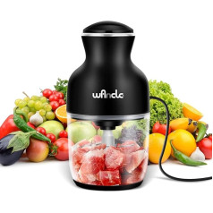 Wancle Multi Chopper, Electric Chopper with 350 W, 600 ml Chopper for Kitchen, Quiet and Easy to Use (Black)