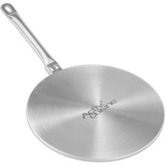 ACTIV CUISINE Induction Adaptor Plate 24 cm Induction Adapter Plate Moka Induction Cooking Plate Adapter for Use of Coffee Pots and Cookware on Induction Hobs Stainless Steel