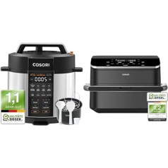 COSORI Pressure Cooker, 9-in-1, Multi Cooker with 14 Functions & COSORI TwinFry Hot Air Fryer 10 L Airfryer