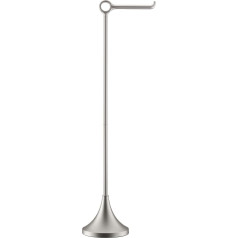 simpletome Standing Toilet Roll Holder, Sturdy, Weighted Base, Modern, Simple, Streamlined Design (Nickel)