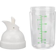 200ml Salad Dressing Shaker Salad Dressing Container Leakage Prevent Salad Dressing Glass Salad Dressing Mixing Bottle for Kitchen Storage Container Salad Dressing Shaker (White)