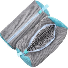 Kssvzz Pack of 2 Shoe Wash Bags, Washing Machine, Shoe Bag, Washing Machine, Multi Protection, Reusable Sneaker Laundry Bag, Shoes, 360° Cleaning Fluff, Shoe Wash Bag (Grey)