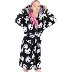 Disney The Nightmare Before Christmas Dressing Gown Women's Black PJS Bathrobe