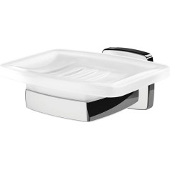 AGA34200 AM.PM Gem Soap Holder with Wall Mounting, No Drilling (No Adhesive), Soap Holder Bowl Glass Soap Dish Toilet Bathroom AGA34200 AM.PM Gem