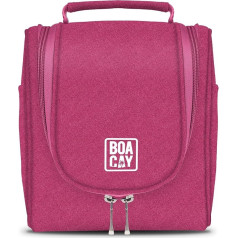 BOACAY Toiletry Bag for Women, Men, Children, Toiletry Bag with Handle, (S) Cerise Pink, Toiletry bag