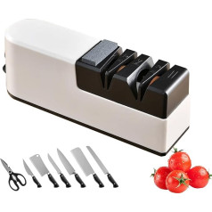 Electric Knife Sharpener, Professional Knife Sharpener, Coarse Grinding and Fine Grinding, Diamond Knife Sharpener for Scissors, Kitchen Knives, Fruit Knives, Multifunctional Knives, Knife Sharpeners