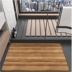 Dai Lufei Bath Mat, Diatomaceous Earth Super Absorbent Walnut Grain Shower Mat, Non-Slip Quick Drying Shower Mat with Rubber Backing (40*60)