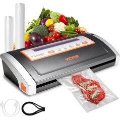 VEVOR Commercial Vacuum Sealer 130 W 80 Kpa Portable Commercial Vacuum Sealer 30 cm x 2.5 mm Includes 2 Vacuum Bag Rolls, Foam Seal Professional Meat, Fruit, Vegetables, Nuts, Bread etc.