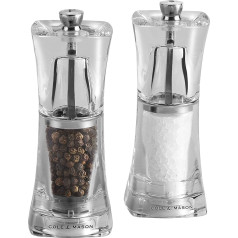 Cole & Mason Precision Grind Crystal Salt and Pepper Mill Gift Set, Acrylic/Clear, 12.5 cm