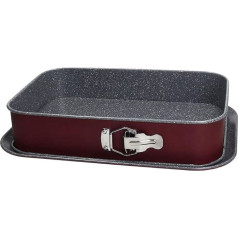 Tognana Porcellane W4444A6GGBO Springform Cake Tin Rectangular Flat 260 °C Grey Red Carbon Steel