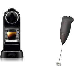 Nespresso De'Longhi EN167.B Citiz Coffee Capsule Machine with High Pressure Pump & Bomann® Milk Frother Electric Milk Frother with Soft Touch Housing