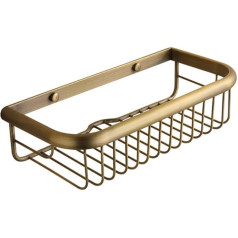 Nokozan Brass Bathroom Square Shower Caddy Bathroom Shower Storage Rack Shelf Organiser Basket Wall Mount, Bronze