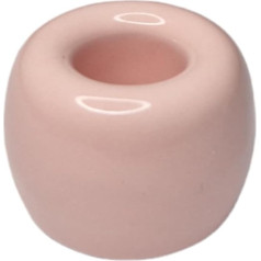 Ceramic Toothbrush Holder, Pen Holder, Universal Holder, Office Storage, Organisation, Ideal for Travel, Camper, Motorhome, Donat Style, Organiser Ring, Pastel Colours (Pink)