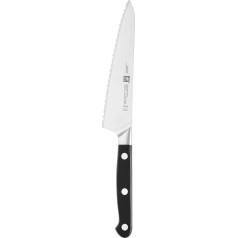 Zwilling Chef's Knife Serrated Pro Compact, Silver/Black