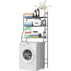 MAGIC SELECT Washing Machine Shelf Space Saving Bathroom Organiser Multifunctional Storage Rack Waterproof Adjustable Feet (Stainless Steel)