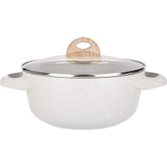 Kasanova, Belly Cosy Soft Touch 1 Handle Casserole Dish with Lid, Scratch and Abrasion Resistant, Diameter 28 cm