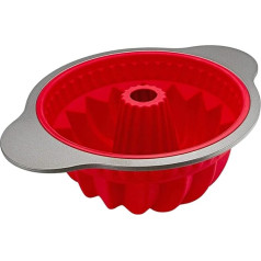Boxiki Kitchen Silicone Bundt Cake Mould, Non-Stick Bundt Cake Baking Mould with Durable Steel Frame and Handles | Perfect Cake Tins for Baking Cakes