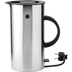 Stelton EM77 Electric Cooker, Kettle, Teapot, Quick Boiling, Low Energy Consumption, Removable Limescale Filter, Safety Switch, 1.5 Litres, Steel, EU Plug