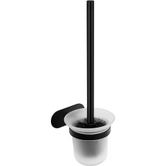Ambrosya - Toilet Brush Holder without Drilling - Brush Holder Holder Toilet Brush Holder Toilet Brush Holder Toilet Brush Holder Toilet Brush Toilet Brush Holder Stainless Steel (Black)
