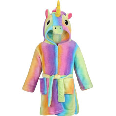 KAKU NANU Bathrobe Children's Girls Unicorn 4-11 Years Fluffy Warm Plush Bathrobe Cuddly Dressing Gown Children Gifts for Girls