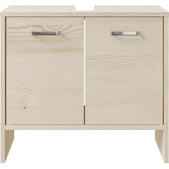 Pelipal Quickset 300 Vanity Unit in Polar Pine Landscape NB, 60.6 cm Wide, Sink Cabinet without Sink with 2 Doors
