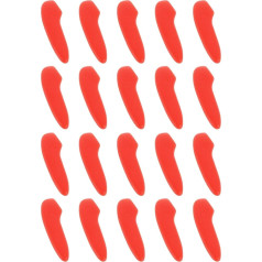 sourcing map 150 Pcs Plastic Knife Tip Protectors, Knife Guard Sleeves, Knife Blade Tip Sleeves for Kitchen, Red