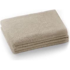 AmeliaHome Bath Towel 70 x 140 cm Beige 100% Cotton Quality Absorbent Cappuccino Amari