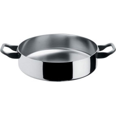 Alessi La Cintura Di Orione 28 cm Low Casserole with Two Handles in 18/10 Stainless Steel