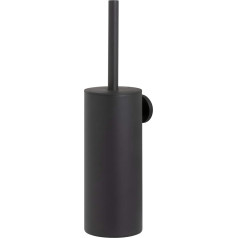 Tiger Noon Toilet Brush Wall Mounted Toilet Brush Stainless Steel Toilet Brush Black Hygienic Removable Insert Lid 3.5