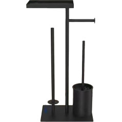 Toilet Roll Holder, Free Standing Toilet Roll Holder, Toilet Brush and Free Standing Toilet Roll Holder, Stand, Free Standing Storage Dispenser for 3